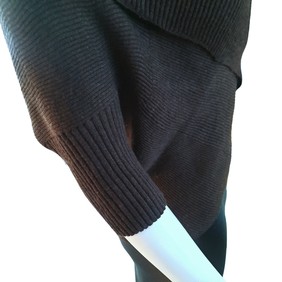 LAFAYETTE 148 Brown Wool Shawl Collar 1/2 Sleeve Shrug Cardigan Sweater Sz XL - Picture 3 of 9